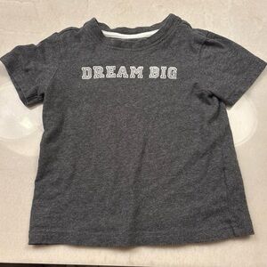 Janie and Jack Gray Short Sleeve Tee Dream Big